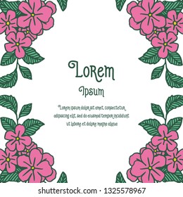 Vector illustration greeting card romantic with frame of flower rose blooms hand drawn