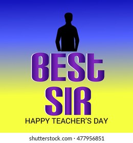 Vector illustration of a greeting card of teachers day celebration.