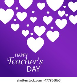Vector illustration of a greeting card of teachers day celebration.
