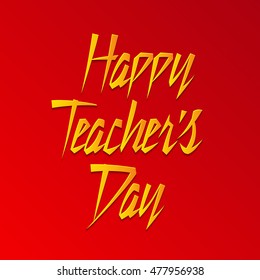 Vector illustration of a greeting card of teachers day celebration.