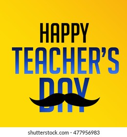 Vector illustration of a greeting card of teachers day celebration.