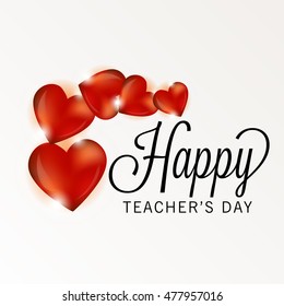 Vector illustration of a greeting card of teachers day celebration.