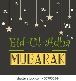 Vector Illustration of a Greeting card template for Muslim Community Festival  Eid-Ul-Adha with sheep. 