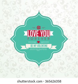 vector illustration or greeting card for valentines day.