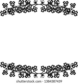 Vector illustration greeting card with various flower frame hand drawn