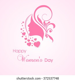 Vector illustration or greeting card for women's day. Happy women day design.