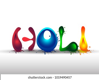 Vector illustration or greeting of colorful background for Indian festival Holi