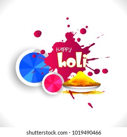 Vector illustration or greeting of colorful background for Indian festival Holi
