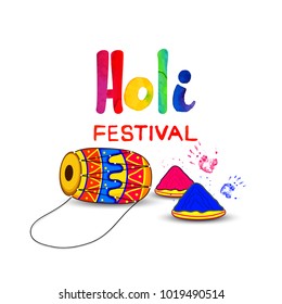 Vector illustration or greeting of colorful background for Indian festival Holi