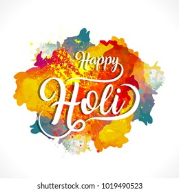 Vector illustration or greeting of colorful background for Indian festival Holi