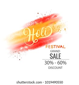 Vector illustration or greeting of colorful background for Indian festival Holi