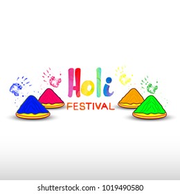 Vector illustration or greeting of colorful background for Indian festival Holi