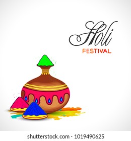 Vector illustration or greeting of colorful background for Indian festival Holi