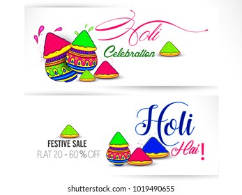 Vector illustration or greeting of colorful background for Indian festival Holi