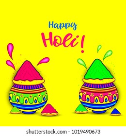 Vector illustration or greeting of colorful background for Indian festival Holi