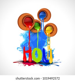 Vector illustration or greeting of colorful background for Indian festival Holi
