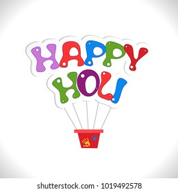 Vector illustration or greeting of colorful background for Indian festival Holi