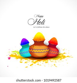 Vector illustration or greeting of colorful background for Indian festival Holi