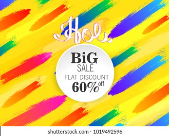 Vector illustration or greeting of colorful background for Indian festival Holi