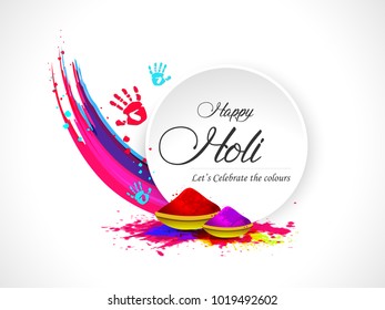 Vector illustration or greeting of colorful background for Indian festival Holi
