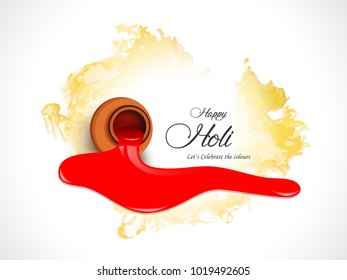 Vector illustration or greeting of colorful background for Indian festival Holi