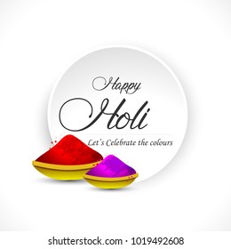 Vector illustration or greeting of colorful background for Indian festival Holi