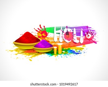 Vector illustration or greeting of colorful background for Indian festival Holi
