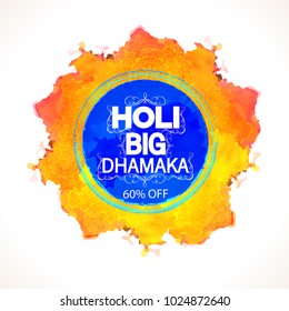 Vector illustration or greeting of colorful background for Indian festival Holi