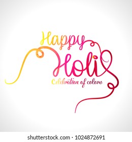 Vector illustration or greeting of colorful background for Indian festival Holi