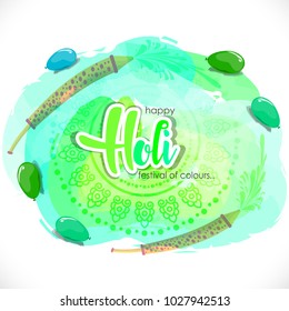 Vector illustration or greeting of colorful background for Indian festival Holi.