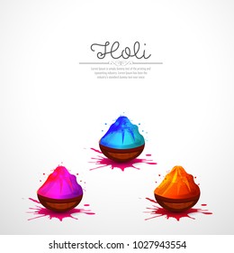 Vector illustration or greeting of colorful background for Indian festival Holi.