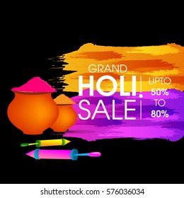 Vector illustration or greeting of colorful background for Indian festival Holi