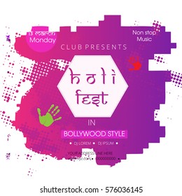 Vector illustration or greeting of colorful background for Indian festival Holi