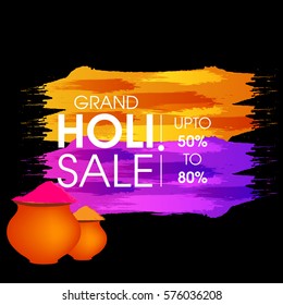 Vector illustration or greeting of colorful background for Indian festival Holi