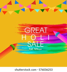 Vector illustration or greeting of colorful background for Indian festival Holi