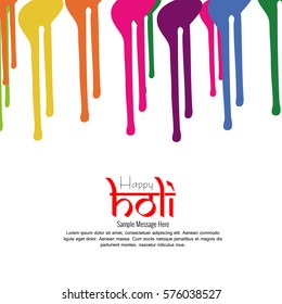 Vector illustration or greeting of colorful background for Indian festival Holi