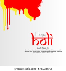 Vector illustration or greeting of colorful background for Indian festival Holi