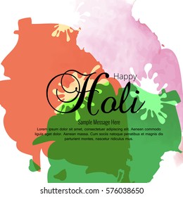 Vector illustration or greeting of colorful background for Indian festival Holi