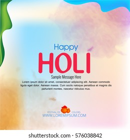 Vector illustration or greeting of colorful background for Indian festival Holi