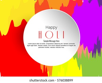 Vector illustration or greeting of colorful background for Indian festival Holi