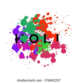 Vector illustration or greeting of colorful background for Indian festival Holi