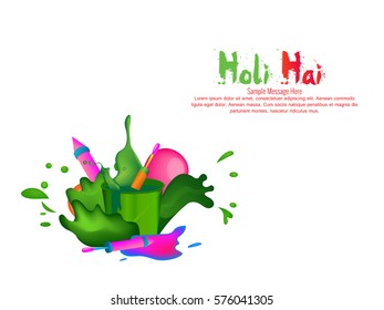 Vector illustration or greeting of colorful background for Indian festival Holi