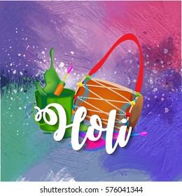 Vector illustration or greeting of colorful background for Indian festival Holi