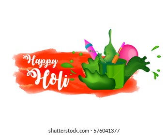 Vector illustration or greeting of colorful background for Indian festival Holi