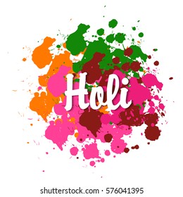 Vector illustration or greeting of colorful background for Indian festival Holi