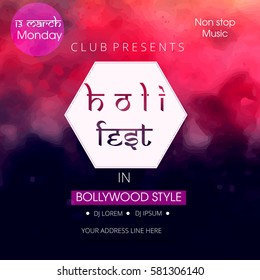 Vector illustration or greeting of colorful background for Indian festival Holi