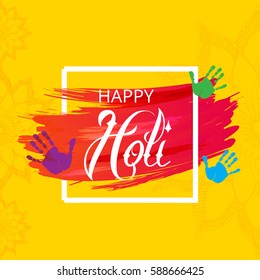 Vector illustration or greeting of colorful background for Indian festival Holi