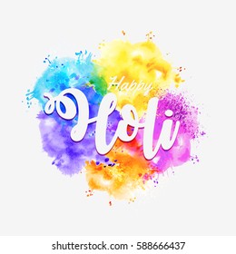 Vector illustration or greeting of colorful background for Indian festival Holi