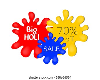 Vector illustration or greeting of colorful background for Indian festival Holi