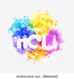 Vector illustration or greeting of colorful background for Indian festival Holi
